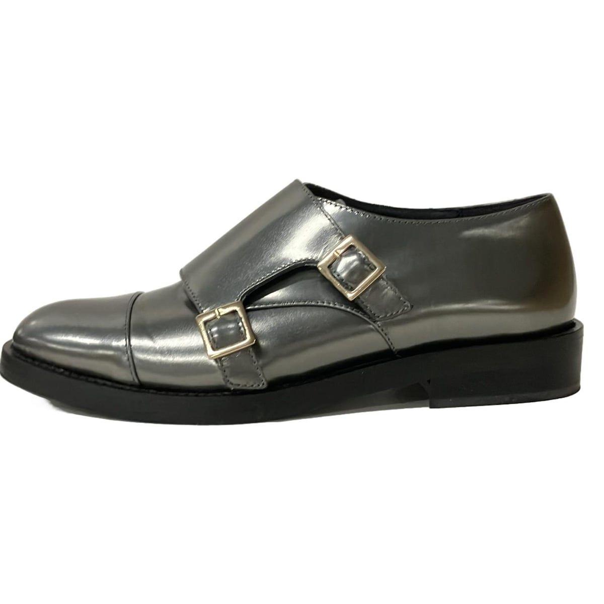 FABIO RUSCONI シルバー メタリック ローファー 37 RG95 FABIO RUSCONI