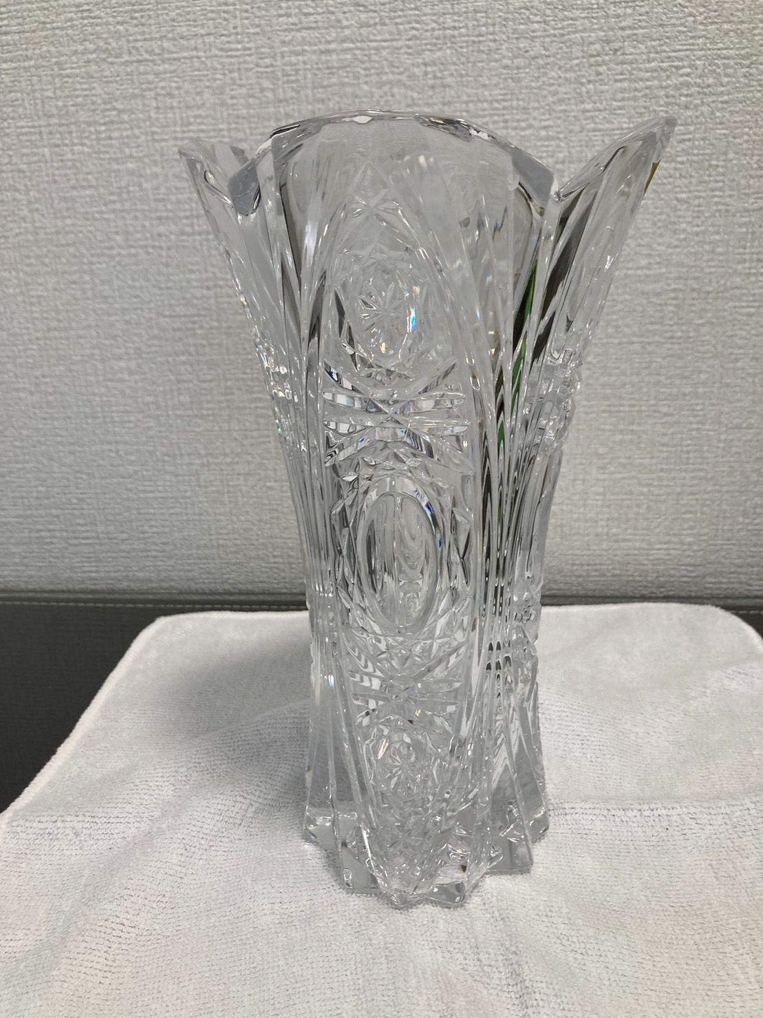 美品　Noritake　ノリタケ　クリスタル　花瓶　花器　ガラス製-2