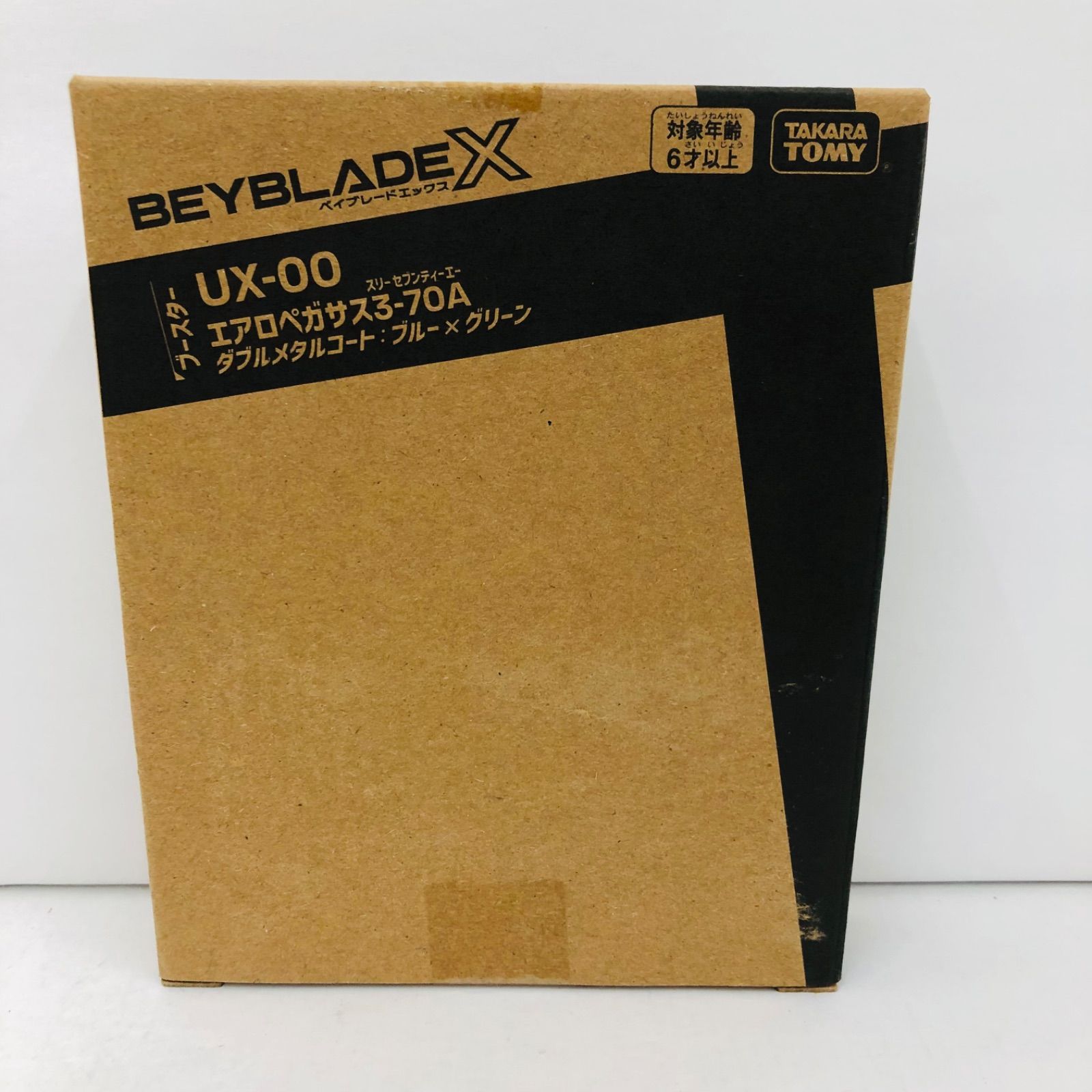 瀬戸店 ベイブレード X UX-00 ブースター エアロペガサス3-70A ダブルメタルコート ブルー×グリーン 724-2596
