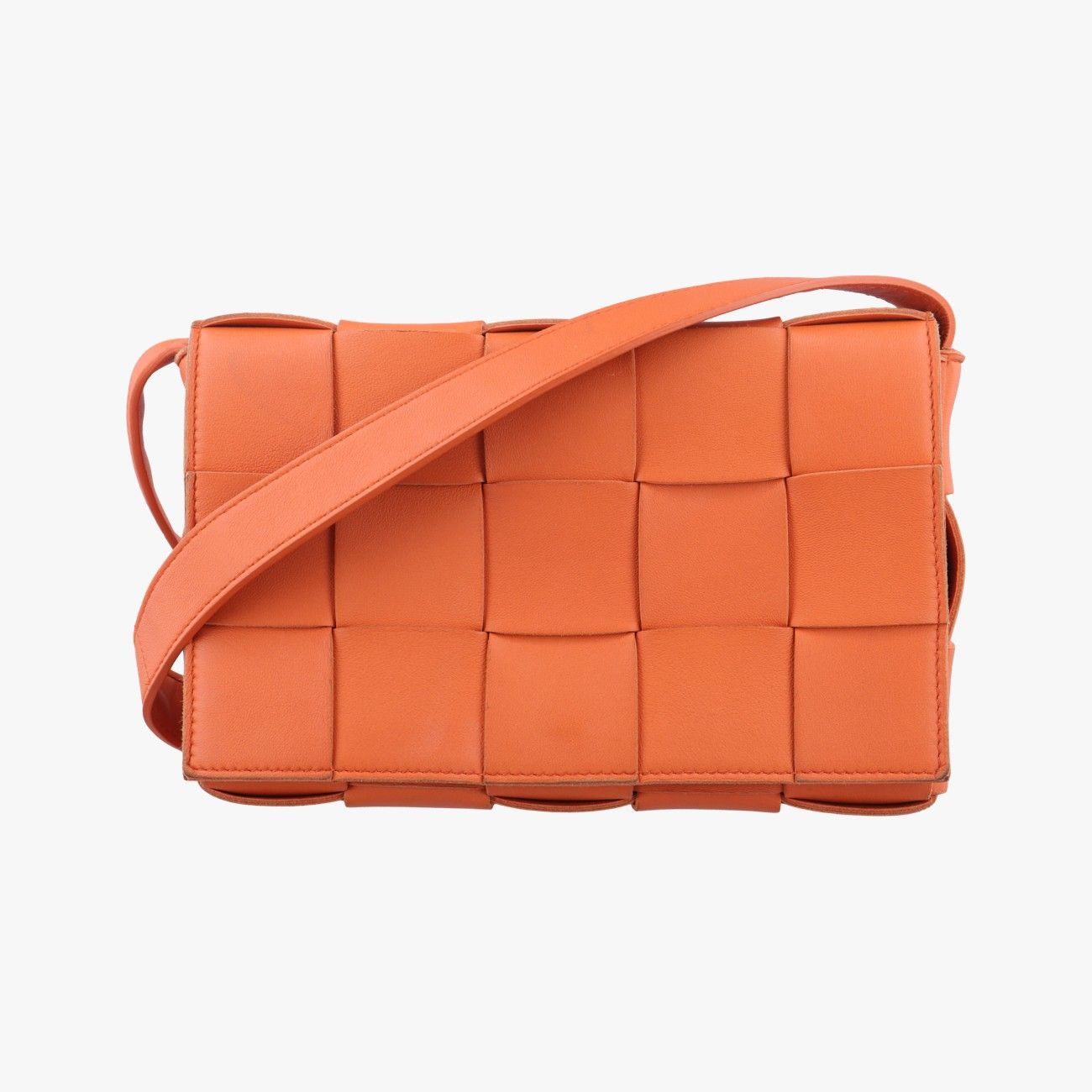 ボッテガヴェネタBottega Venetaカセット オレンジ ラムスキン B088723050