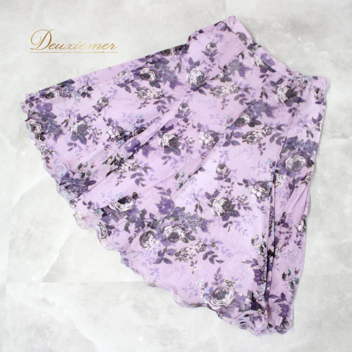 【美品 社交ダンス衣装】スカート レッスンウェア 練習着 紫 パープル ライラック 花柄 華やか 派手 目立つ かわいい 可愛い 楽天市場】社交ダンス 社交ダンス衣装 モダン スカート 練習着