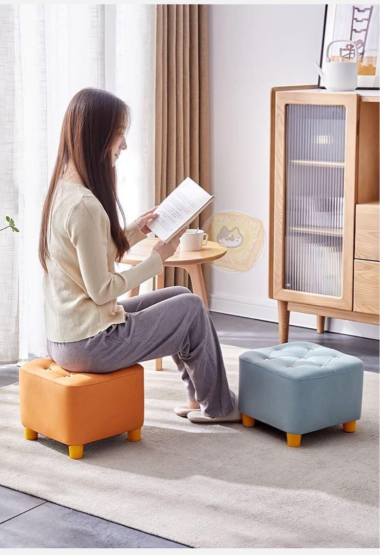高級感 オットマン 北欧 家具 雑貨 ローチェア 椅子 インテリア スツール グリーン ブルー オレンジ グレイ グレー ブラウン かわいい チェア 椅子 イス ベンチ かわいい 玄関 リビング 小さい ミニ