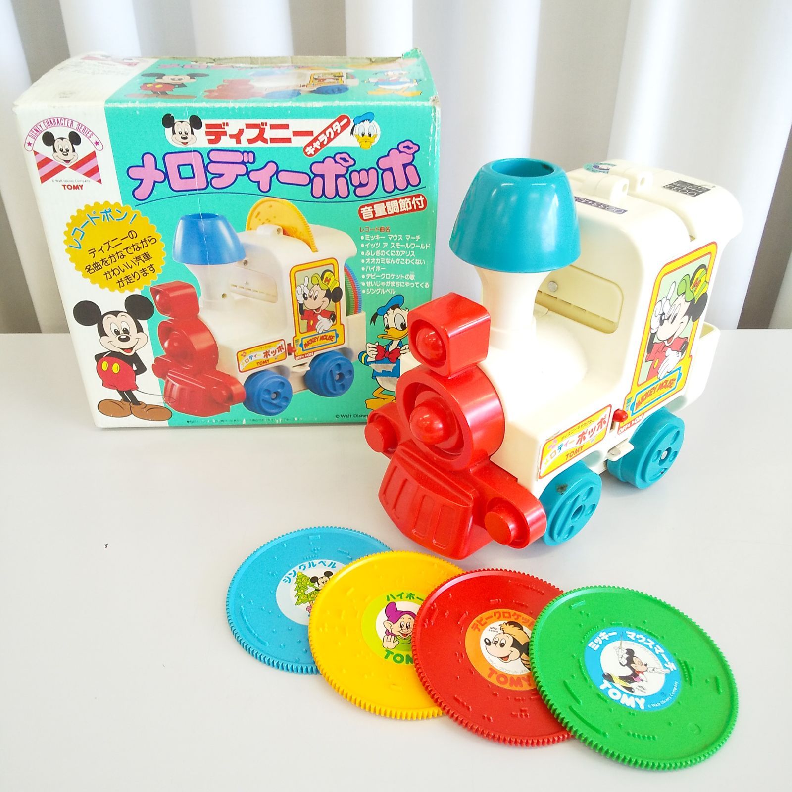 動作〇 ディズニー メロディーポッポ TOMY トミー レコード4枚 箱付き