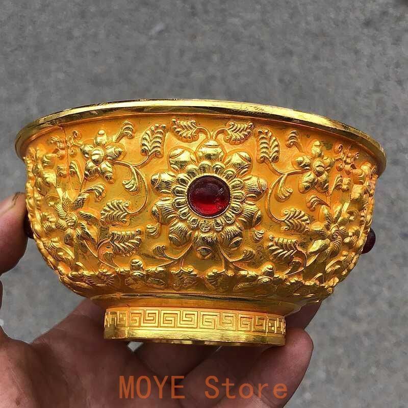 銅 細工 花開富貴碗 玄関 書架 装飾品 工芸品 置物 銅細工 花開富貴碗 玄関・書架用装飾品