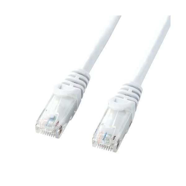 （まとめ）サンワサプライ カテゴリ6UTPLANケーブル ホワイト 3m LA-Y6-03W 1本〔×5セット〕
