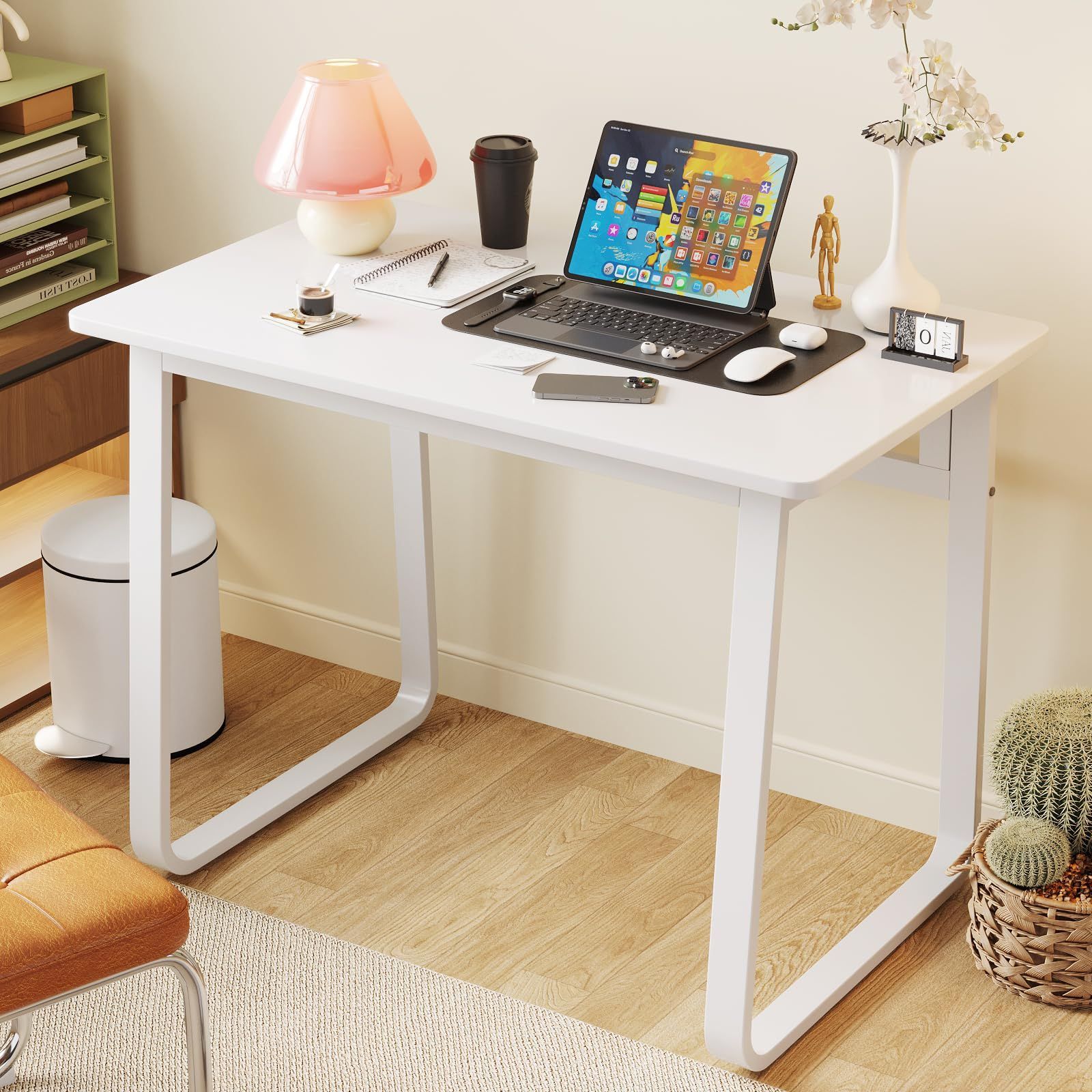 木質素材 脚 多用途設計 U 厚手 幅広 4 モダンシンプル 個の調節 なフットパッド付属 勉強机 おしゃれ 丸み加工角 リモートワーク用 太径鋼管脚 在宅勤務 PC作業台 15mm 組立簡単 厚プレート デスク U型 滑り止め機能付 北欧 ゲーミング|オフ