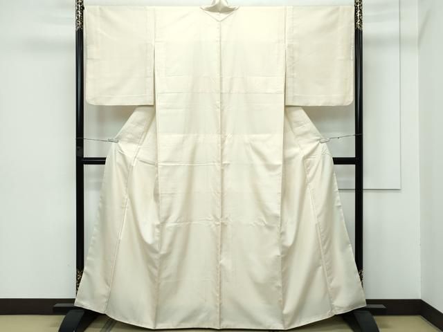 平和屋本店■極上　紬　胴抜き仕立て　市松綾織　砥粉色地　逸品　CZAA2831s5 平和屋本店□極上 紬 胴抜き仕立て 市松綾織 砥粉色地 逸品 CZAA2831s5