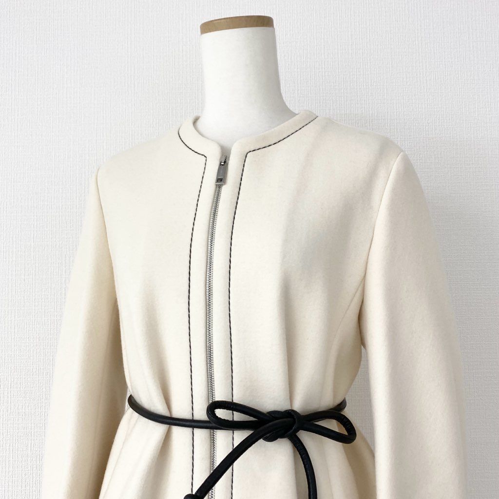 SPORTMAX スポーツマックス　レザージャケット　ノーカラージャケット　M SPORTMAX ノーカラージャケット SPORTMAX スポーツマックス