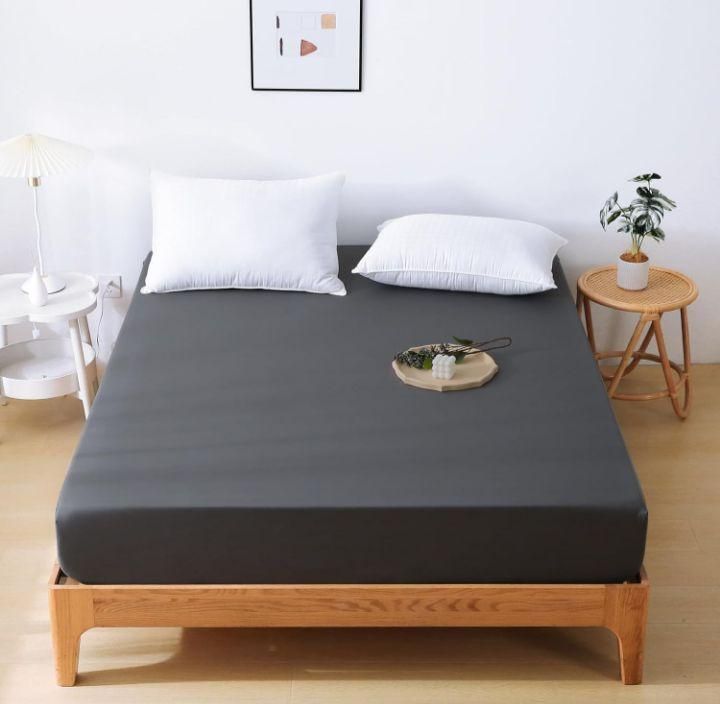 ボックスシーツ セミダブル 120×200cm ベッドシーツ ダークグレー
