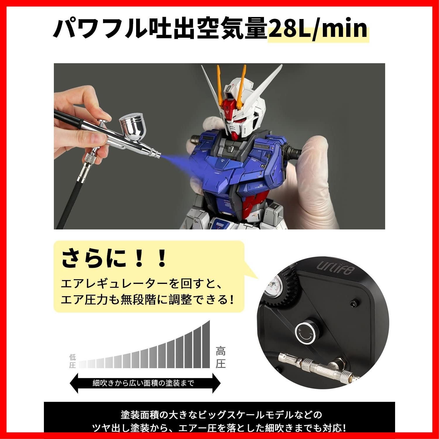 エアーブラシコンプレッサー 楽天市場】エアブラシ コンプレッサー（カラーグレー）の通販