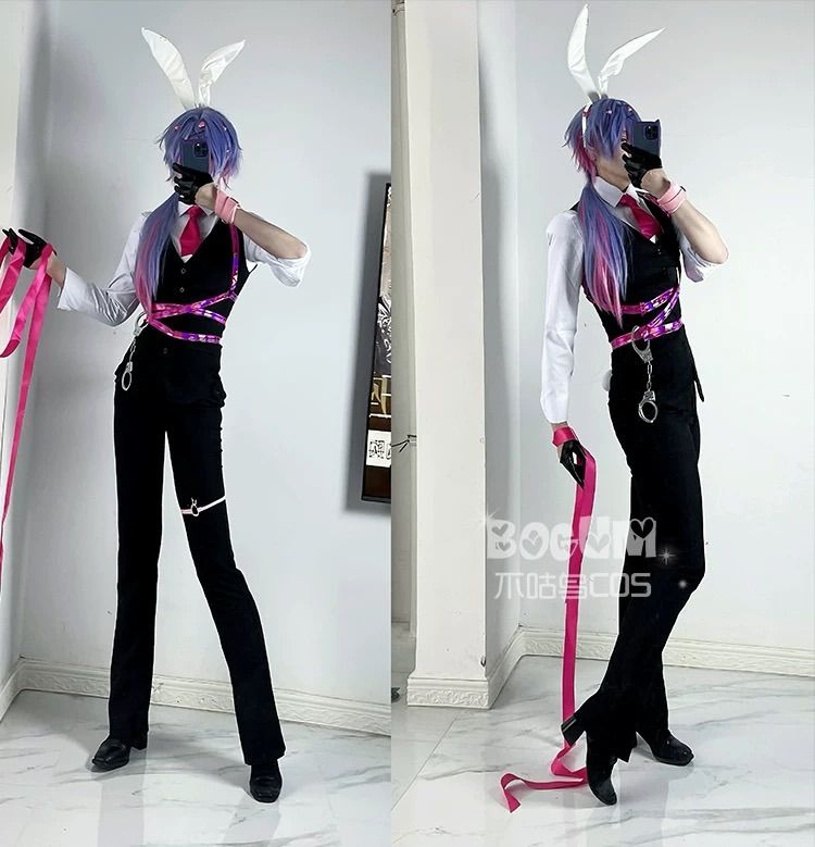 ラビットホール スーツ ヴィッグ付き！　男装 コスプレ衣装 初音ミク　ミクオ ラビットホール スーツ 男装バージョン コスプレ衣装 初音ミクオ