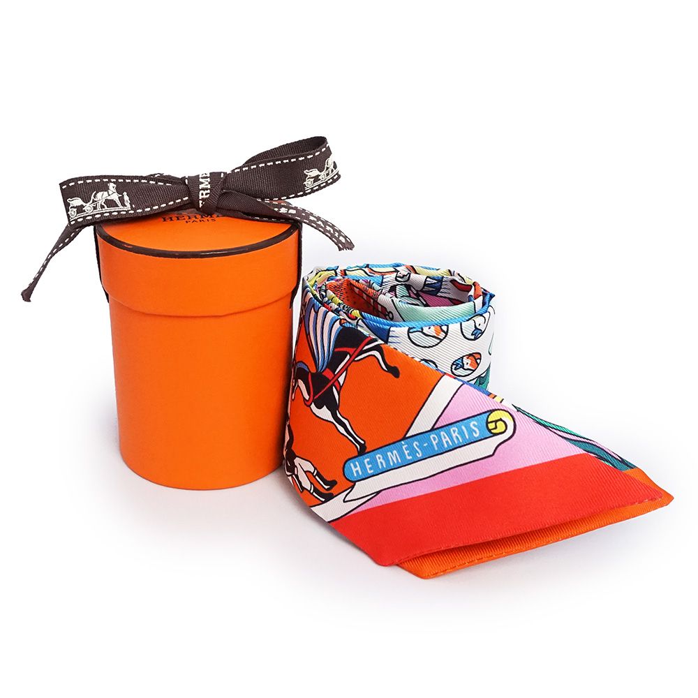 エルメス ツイリー EXPOSITION UNIVERSELL 万国博覧会 リボン スカーフ