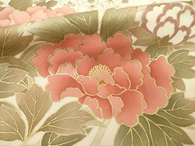 平和屋着物○訪問着 花蝶文 金彩 正絹 逸品 未使用 AAAT2210ck 平和