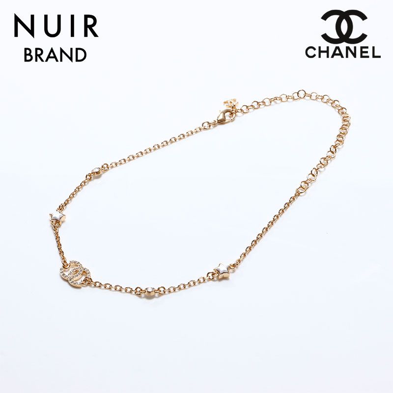 CHANEL シャネル ネックレス ココマーク ラインストーン 星 B24