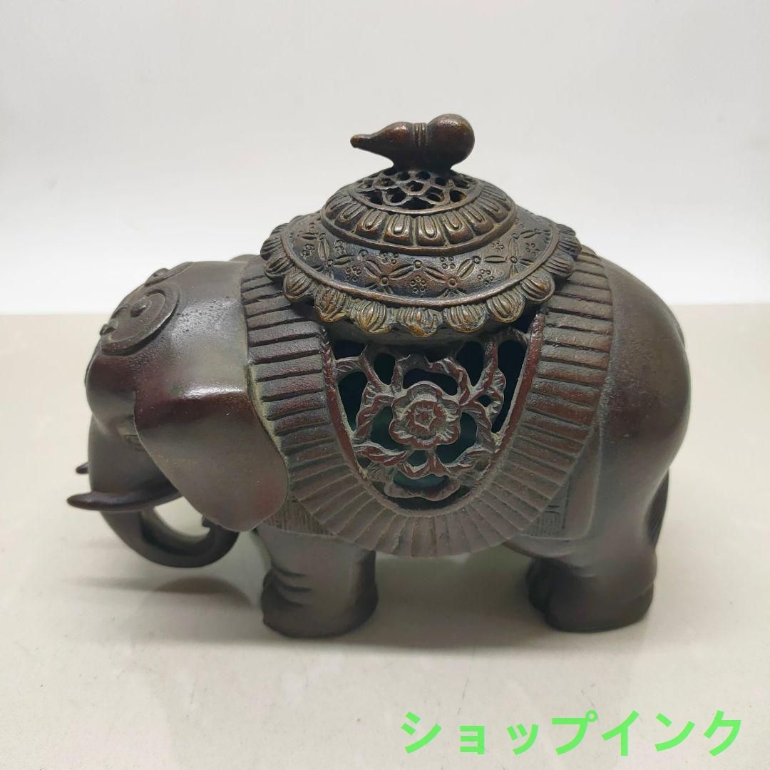 めでたい如意銅象  香炉  工芸品 美術品 置物 めでたい如意銅象 香炉 工芸品 美術品 置物 - メルカリ