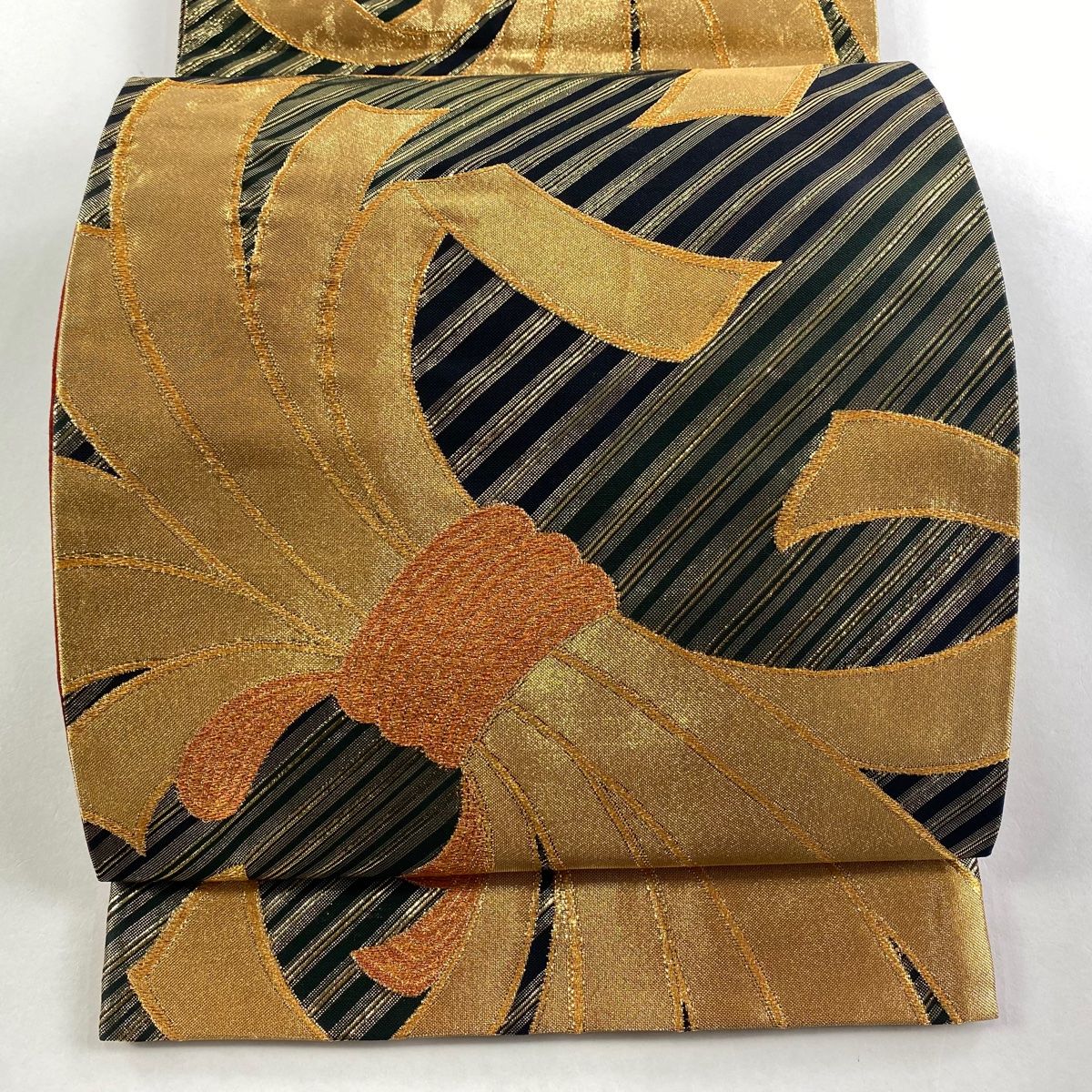 No.1【着物帯】四君子/オリーブグリーン/花柄 着物の種類を完全攻略