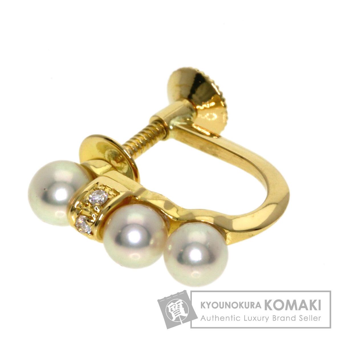 TASAKI タサキ パール 真珠 ダイヤモンド 片方のみ イヤリング K18YG  