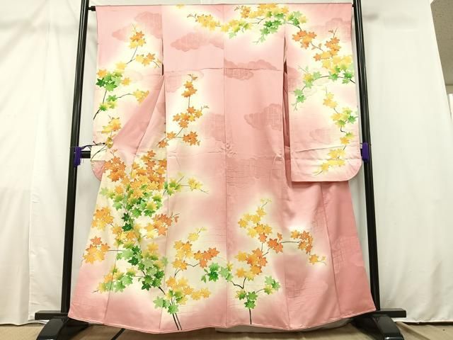 平和屋着物○訪問着 貝桶横笛花文 暈し染め 金彩 正絹 逸品 CAAZ2769ut
