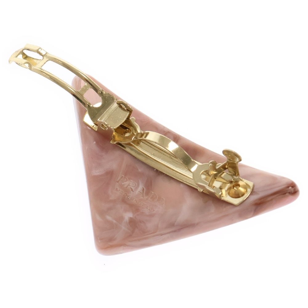 PRADA ピンク ストーン バレッタ 【未使用】PRADA ピンク ストーン