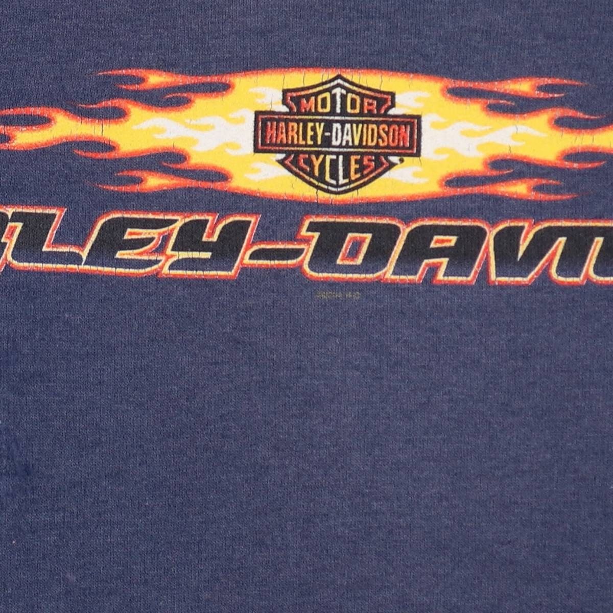 HARLEYDAVIDSON トレーナー　スウェット　ファイヤー Harley Davidson - 古着 ハーレーダビッドソン Harley-Davidson