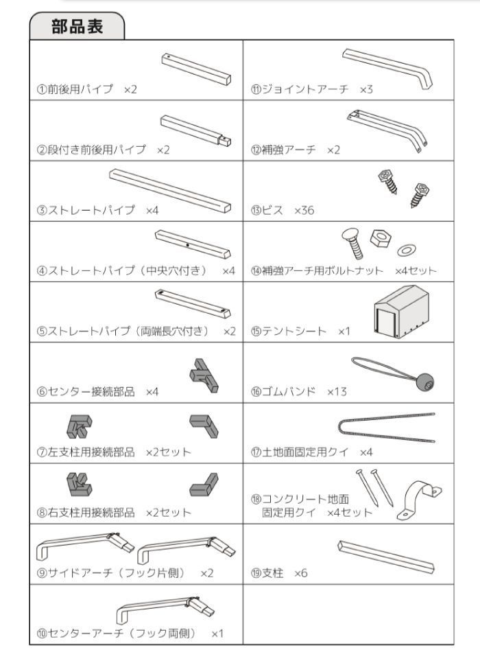 アルミサイクルハウス 5～6台用 Ｌ SR-CH03 高耐久アルミフレーム 撥水・UV加工シート 前幕 簡易自転車置き場 カントリーショップ  メルカリ