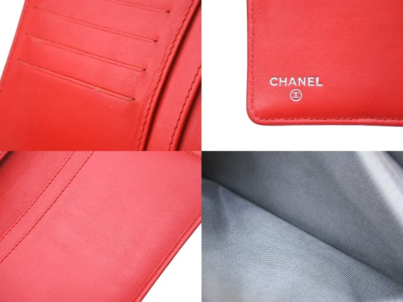 CHANEL シャネル キャビアスキン 二つ折り 長財布 ココマーク