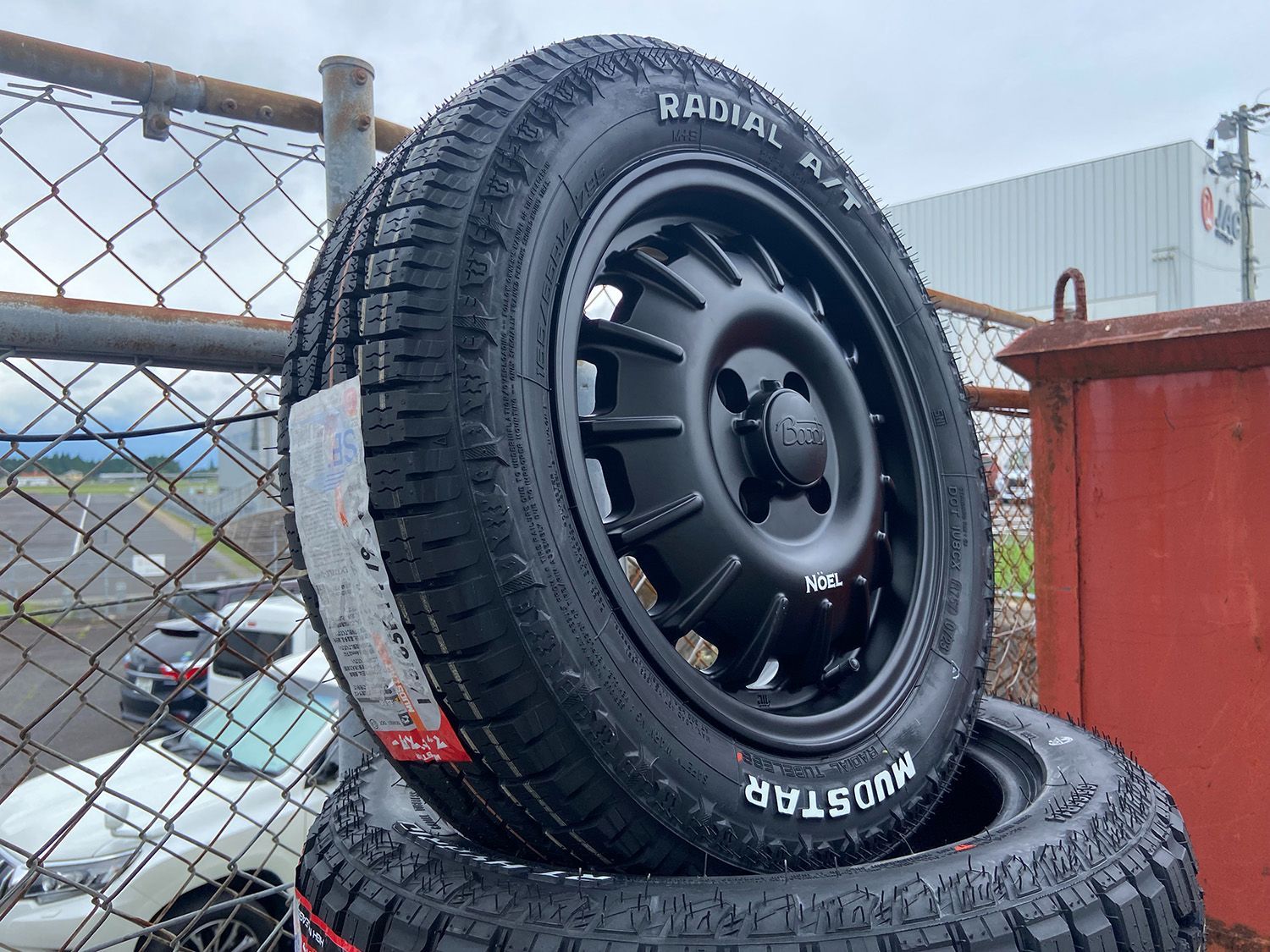 ハスラー タフト デリカミニ ウェイク スペーシアギア MUDSTAR Radial AT 165/60R15 15インチ タイヤホイールセット  Noel マッドブラック - メルカリ