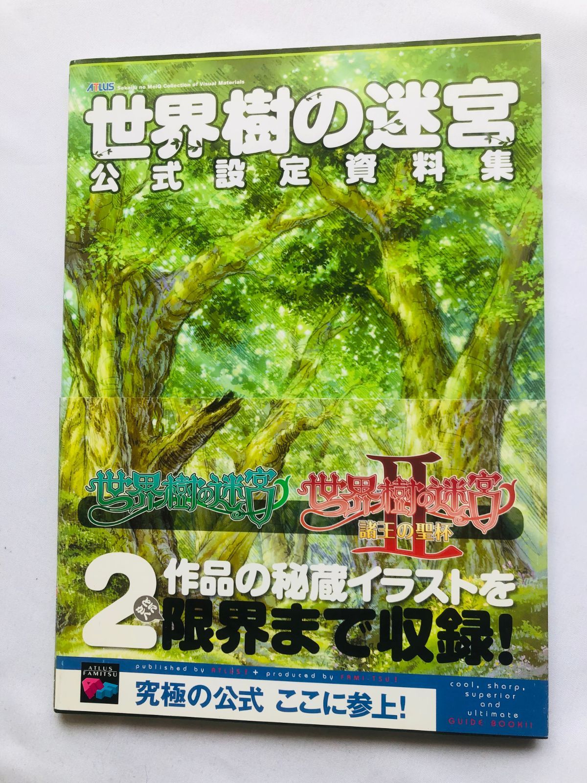 本 世界樹の迷宮 1 2 公式設定資料集 帯 初版 攻略本 ガイド Etrian Odyssey Sekaiju no MeiQ I II Official Art Design Book First Edit Obi