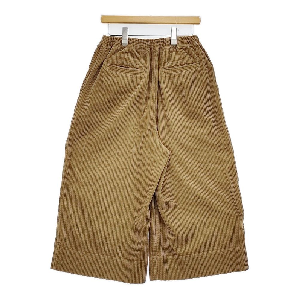 nest Robe 01183-2008 5Wソフトコールイージーキュロット ワイドパンツ コーデュロイ 定価25300円 キュロット キャメル レディース ネストローブ 5-1007T△