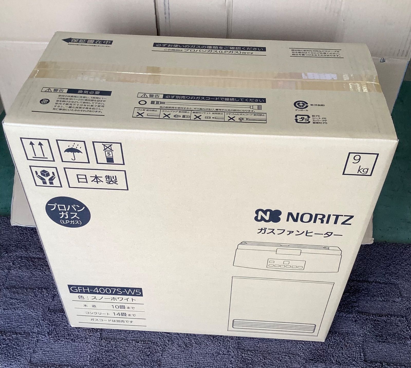 ノーリツ ガスファンヒーター GFH-4007S-W5 プロパンガス