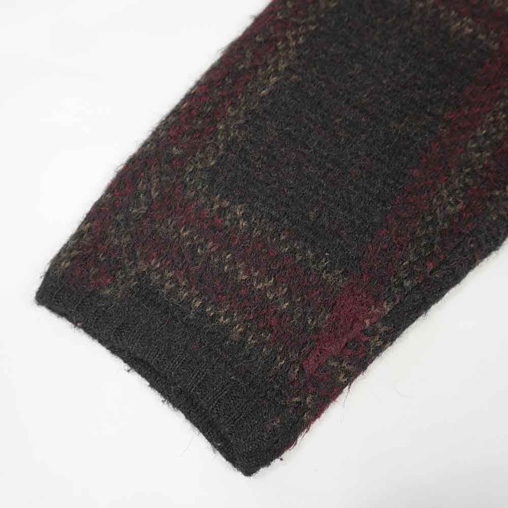 50's Vネックブラックモヘアニット セーター ビンテージ 黒