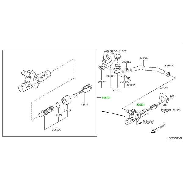 日産純正 Z34 フェアレディZ クラッチマスターシリンダー ASSY NISSAN