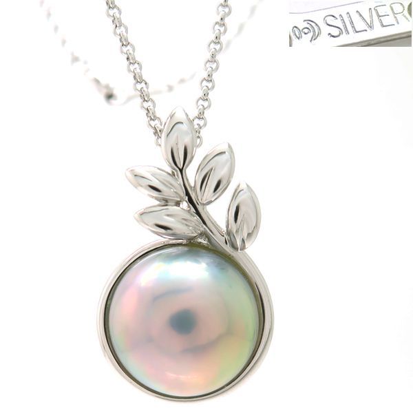 TASAKI　タサキ　ペントップ　チャーム　シルバー　マベパール約13.3mm TASAKI タサキ ペントップ チャーム シルバー マベパール約13.3