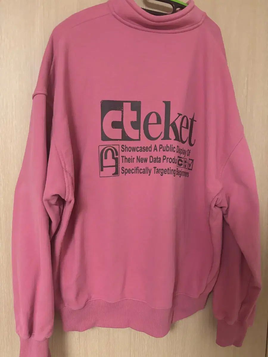 teket(テケット) Plan Half Zip ー Up Sweatshirt Pink - メルカリ