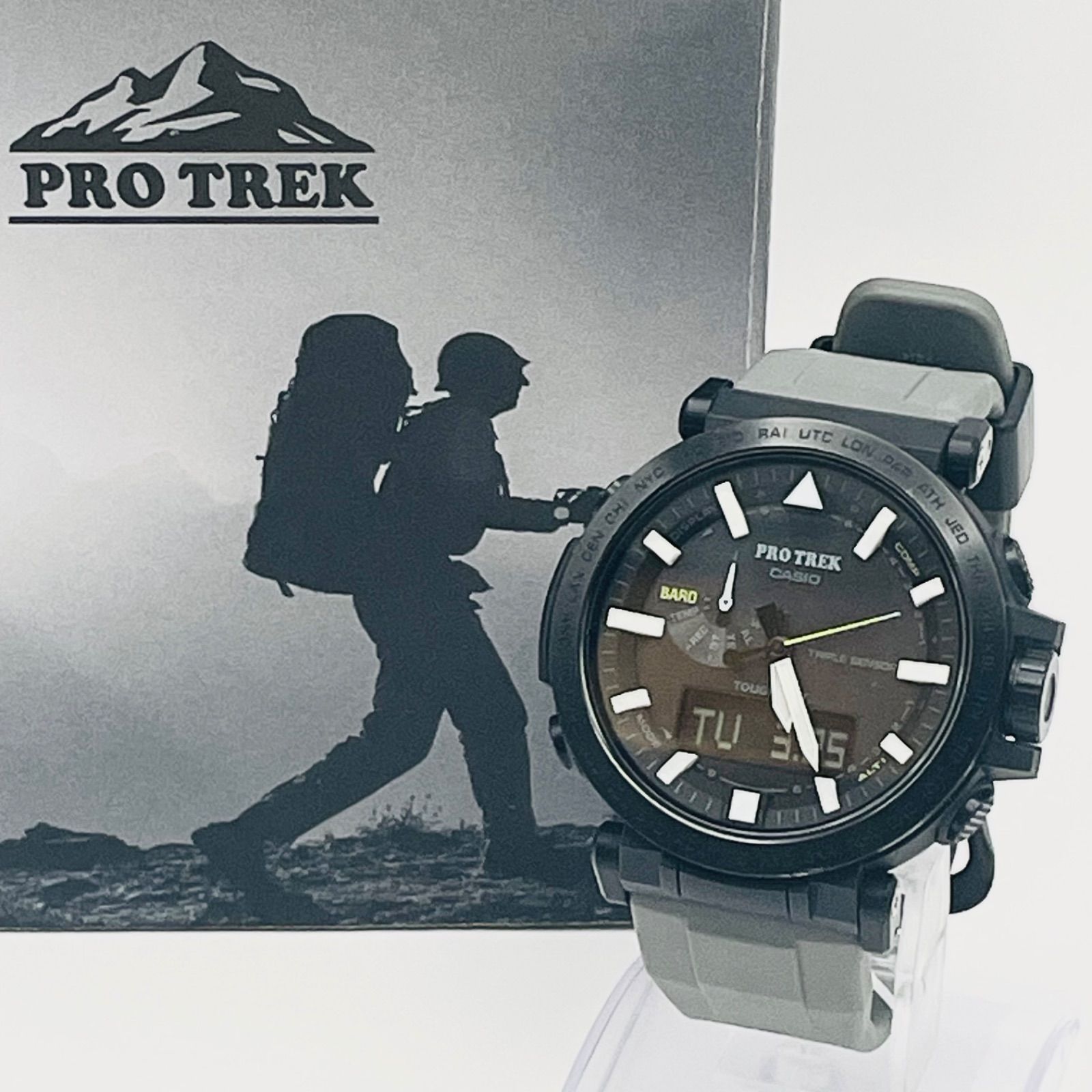 美品 CASIO カシオ PROTREK プロトレック PRW-6620YFM-1JR SS×ラバー 