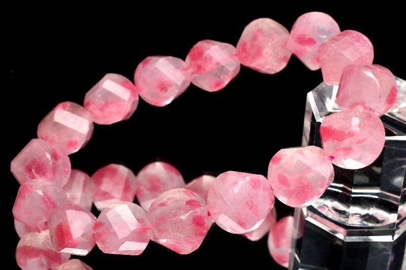 天然石 薔薇輝石 酸化 ロードナイトシリカ 浄化 ブレスレット 希少