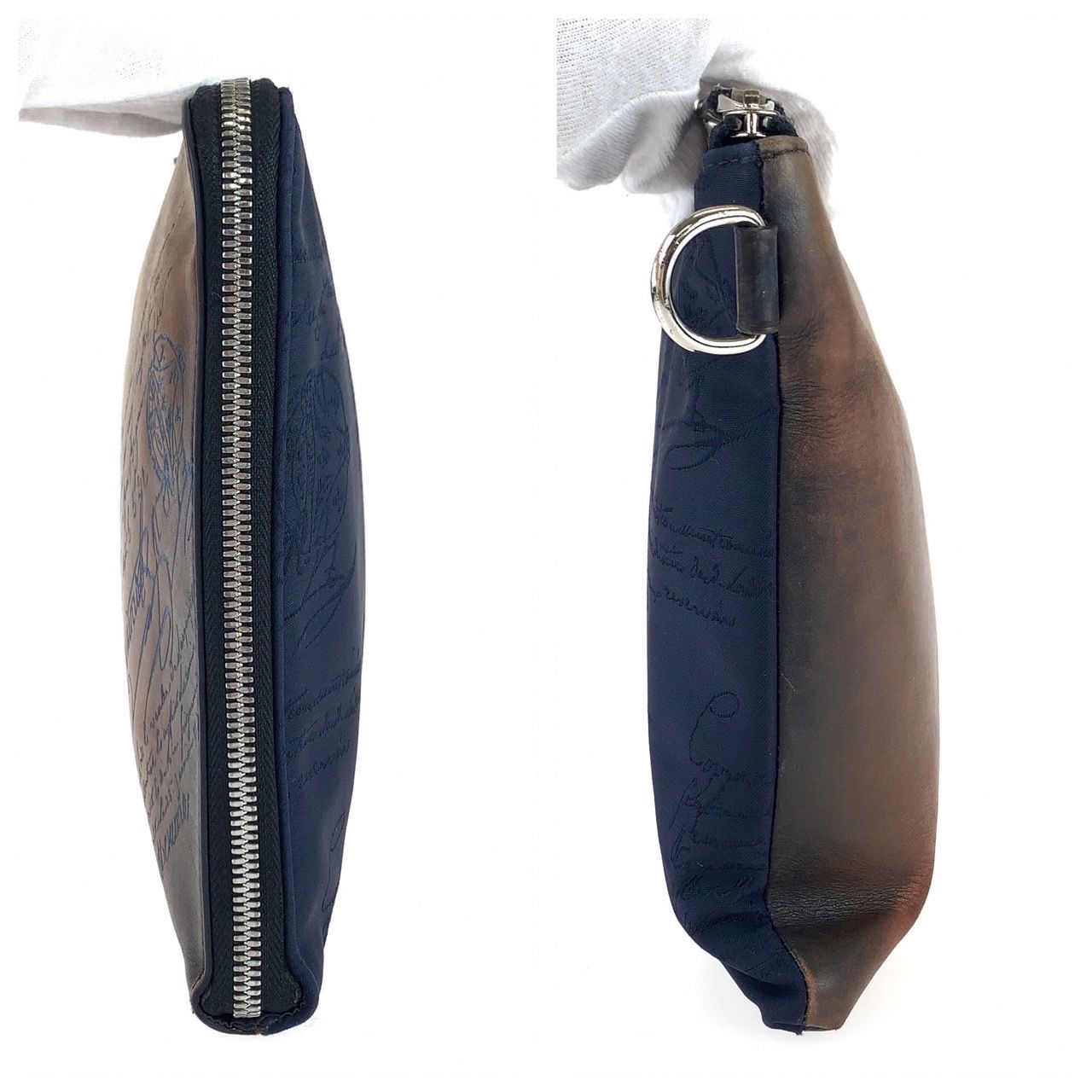 Berluti ベルルッティ カリグラフィー ニノGM ブラウン 茶 ネイビー 紺 