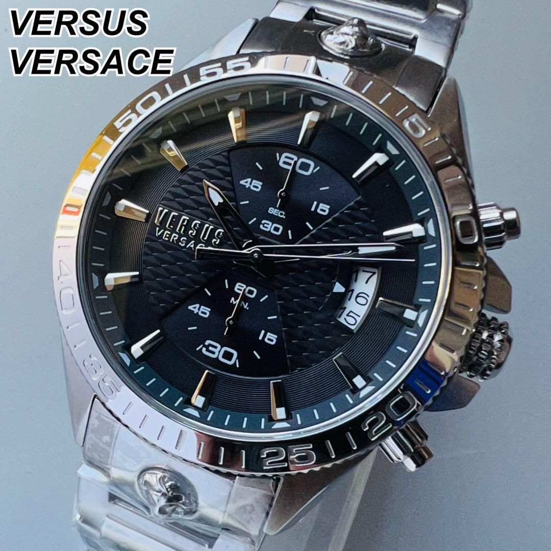 ヴェルサス ヴェルサーチ 腕時計 メンズ ブラック シルバー 新品 ...