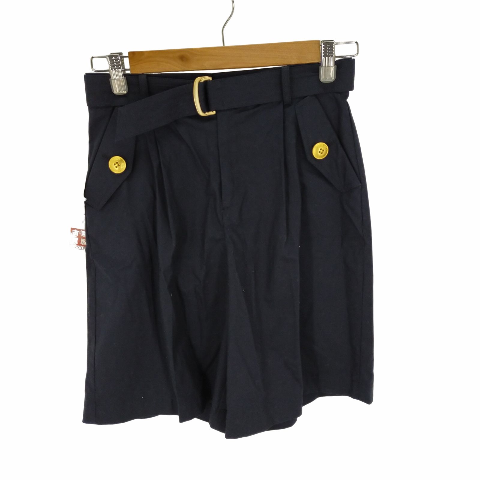 ブルーレーベルクレストブリッジ BLUE LABEL CRESTBRIDGE ベルト付き1タックショーツ レディース  38