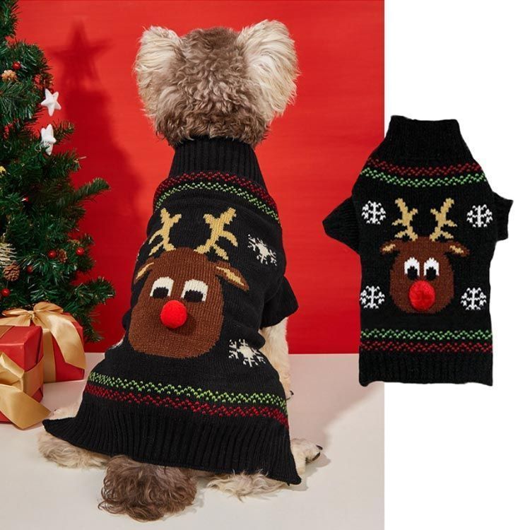 犬服ハンドメイド.クリスマスニット残りわずが サンタ衣装・コスプレ・ドッグウェアの作り方紹介・手作り犬服