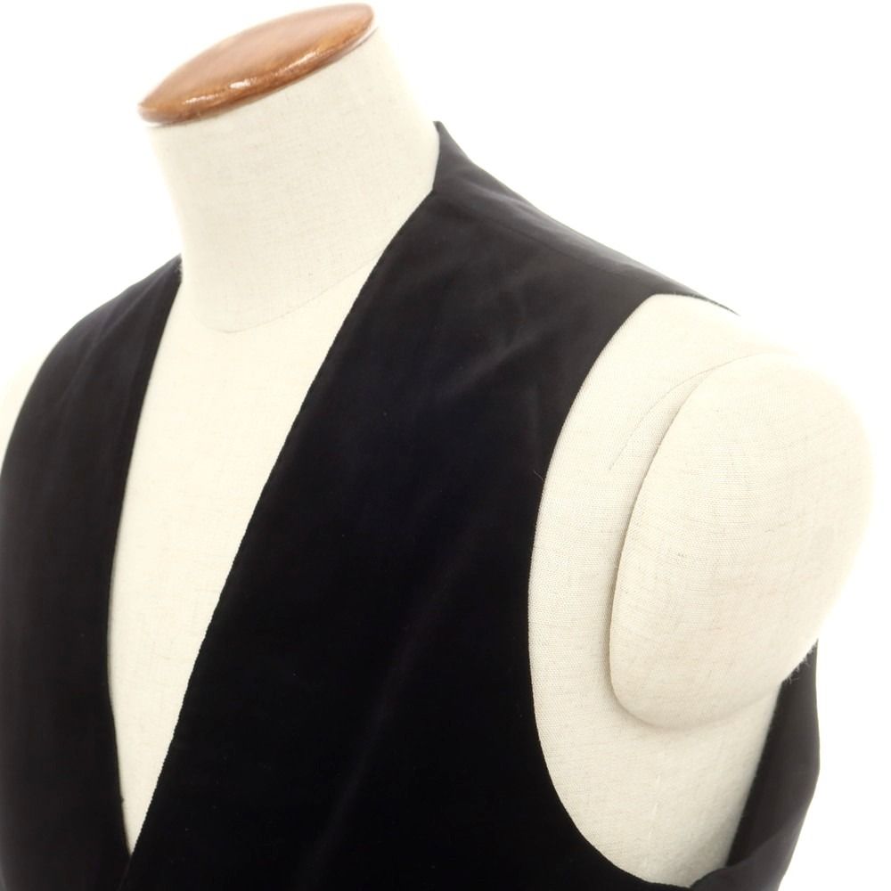 タリアトーレ TAGLIATORE ベロアコットン カジュアル系ジレ ベスト ブラック サイズ48 メンズ