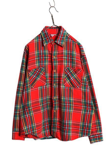 なクーポン配布中! 70s ビッグマック チェック ヘビー フランネル シャツ メンズ L ヴィンテージ JCペニー 長袖シャツ ネルシャツ コットン ヘビーウェイト