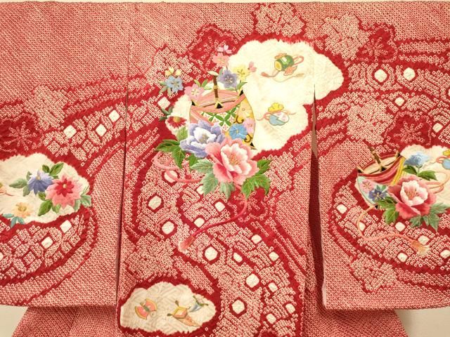 平和屋着物○お召 丸文 正絹 逸品 AABA8778zg