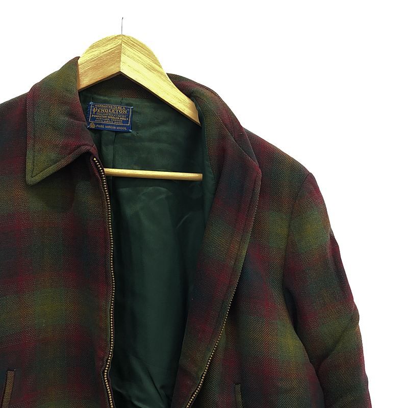 pendleton ペンドルトン 60s スポーツジャケット オンブレ 60s ヴィンテージ ウール オンブレチェック TALONジップ