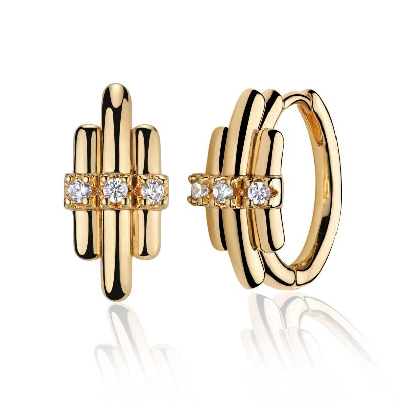ピアス フープ レディース フープピアス czダイヤ 18金 18k