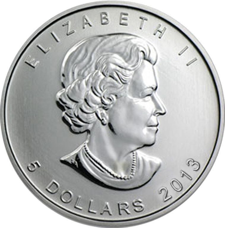 [保証書・カプセル付き] 2013年 (新品) カナダ「メイプルリーフ銀貨 25年記念」純銀 1オンス 銀貨