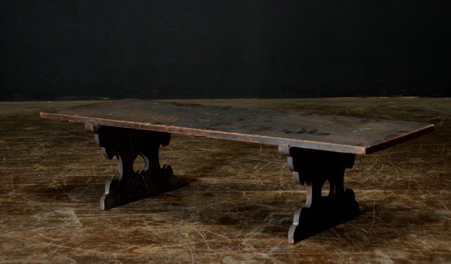 蔵A4342a 民藝 古い経机 文机 飾台 寺子屋