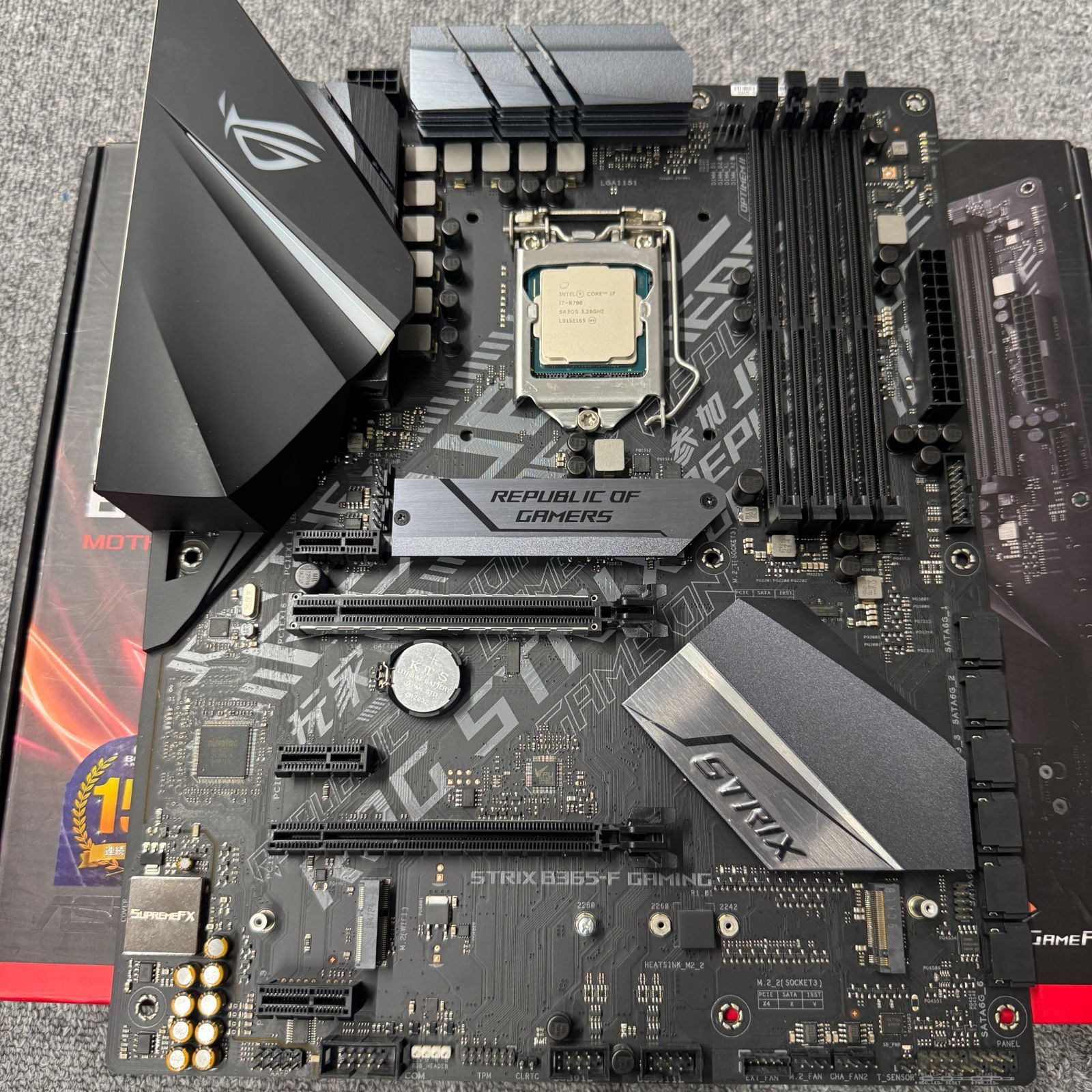 ROG STRIX B365-F GAMINGとi7 8700セット ASUS ROG STRIX B365-F GAMING + Core i7 8700 - メルカリ