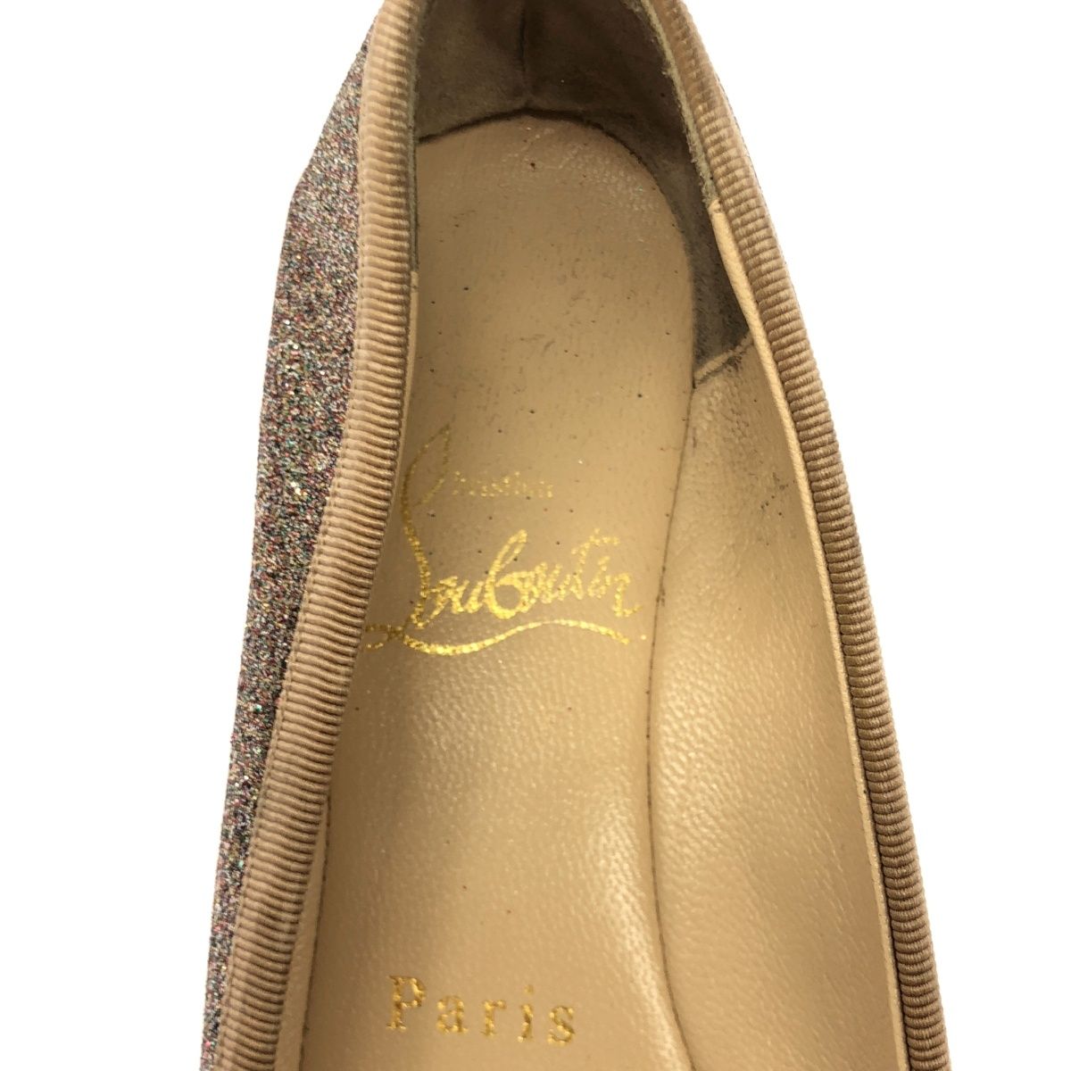 Christian Louboutin クリスチャンルブタン グリッターフラット