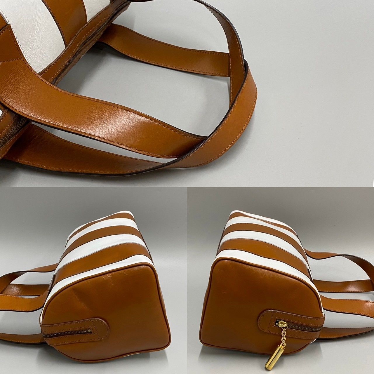 CELINE セリーヌ　マカダム　トリオンフ　ボストンバッグ　パドロック オールドセリーヌ ボストンバッグ マカダム トリオンフ - メルカリ